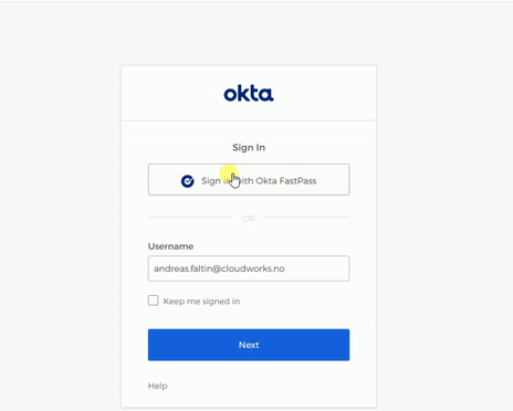 Log ind på en Windows-pc med FastPass og biometri