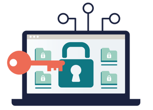 Illustration af Privileged Access Management (PAM), der kontrollerer administratoradgang i et nordisk IAM-miljø